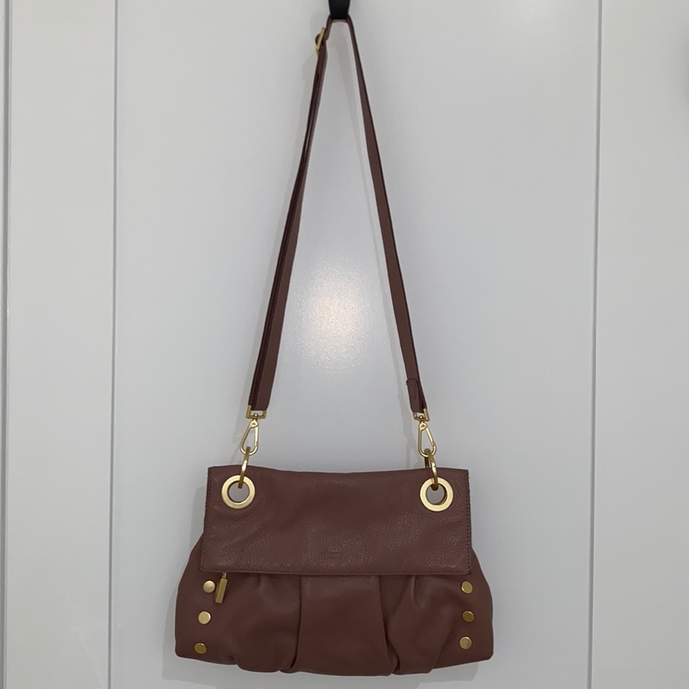 Dusty rose Hammitt purse with pleats